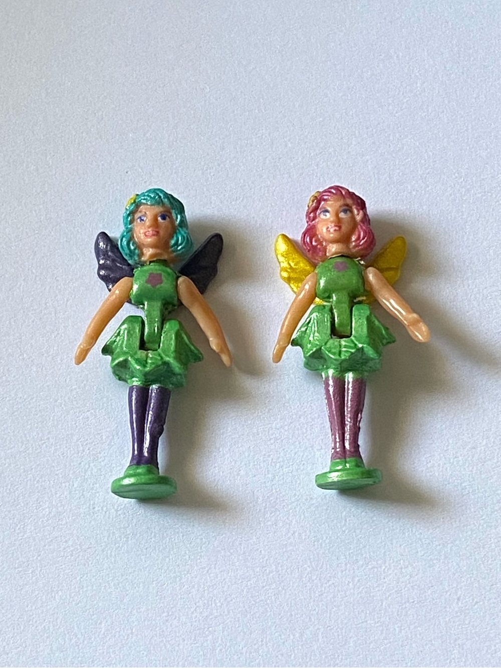 Vintage 90’s Tiny Dreams Castle Mini Fairy Dolls Set of 2 - Pink & Teal Hair